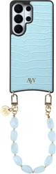 AVY Samsung Galaxy S26 Ultra - Essential Kit - Croco Blauw - Rocher Blue afbeelding