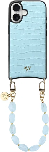 AVY Apple iPhone 17 - Essential Kit - Croco Blauw - Rocher Blue afbeelding 1
