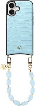 AVY Apple iPhone 17 - Essential Kit - Croco Blauw - Rocher Blue