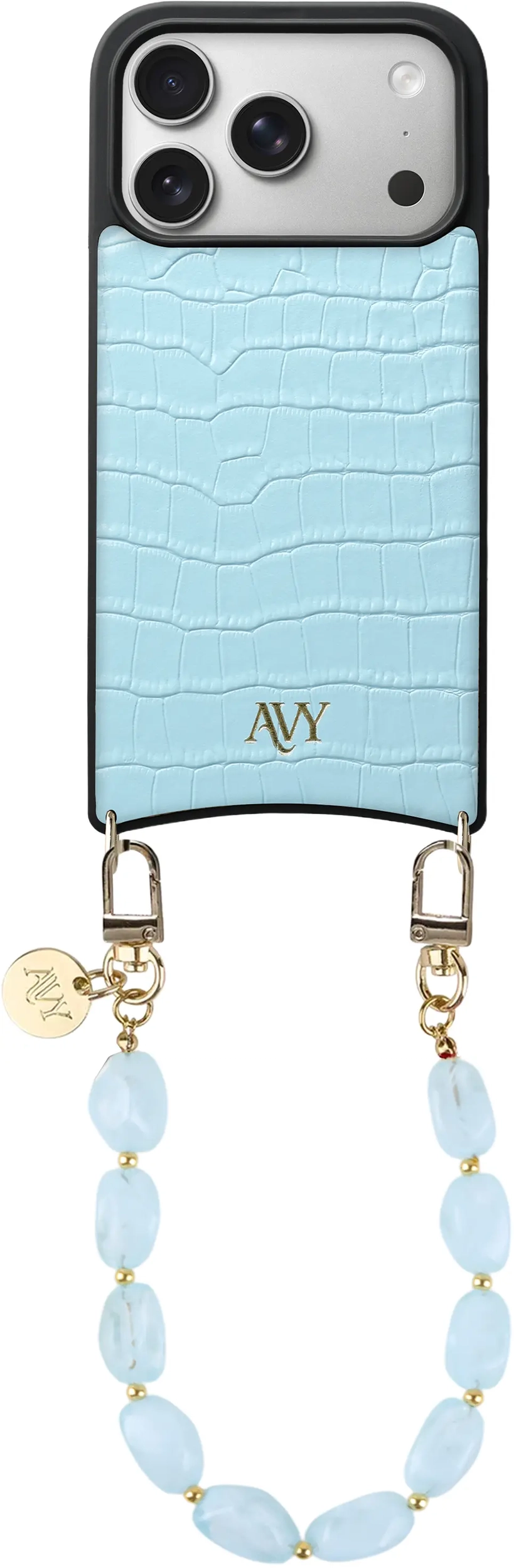 AVY Apple iPhone 17 Pro - Essential Kit - Croco Blauw - Rocher Blue afbeelding 1