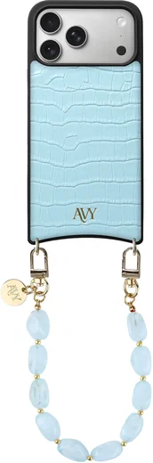 AVY Apple iPhone 17 Pro Max - Essential Kit - Croco Blauw - Rocher Blue afbeelding 1