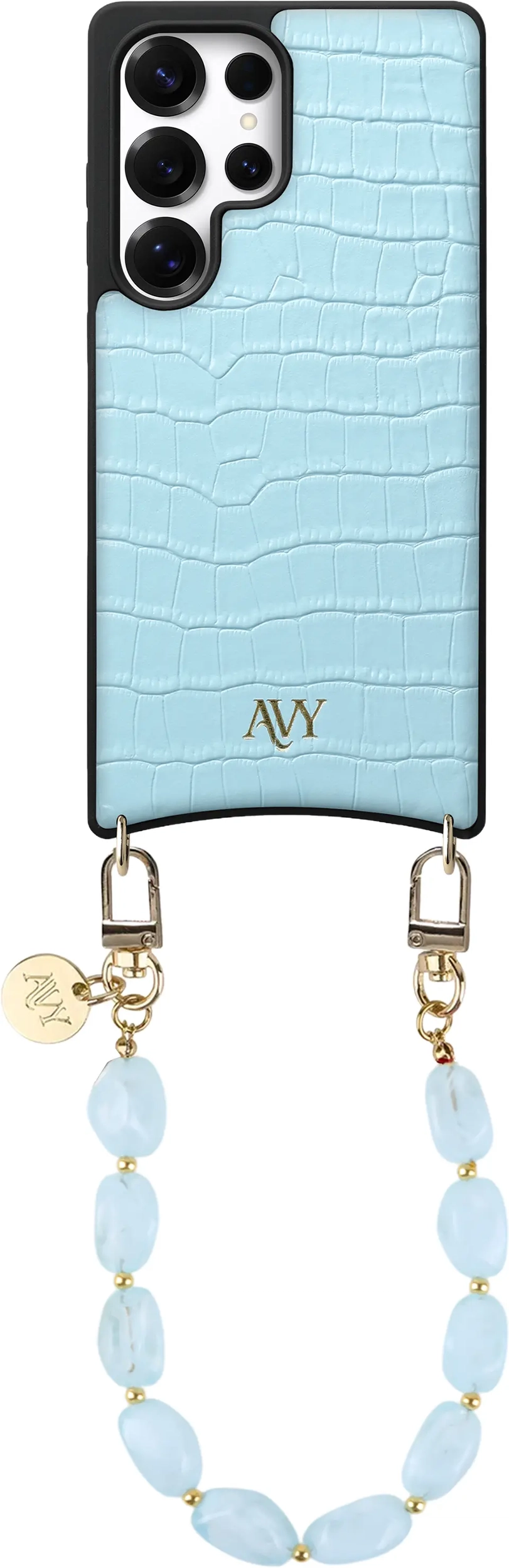 AVY Samsung Galaxy S25 Ultra - Essential Kit - Croco Blauw - Rocher Blue afbeelding 1