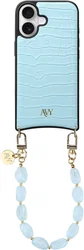 AVY Apple iPhone 16 - Essential Kit - Croco Blauw - Rocher Blue afbeelding