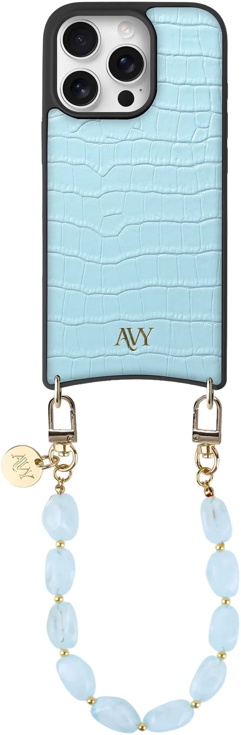 AVY Apple iPhone 16 Pro - Essential Kit - Croco Blauw - Rocher Blue afbeelding 1