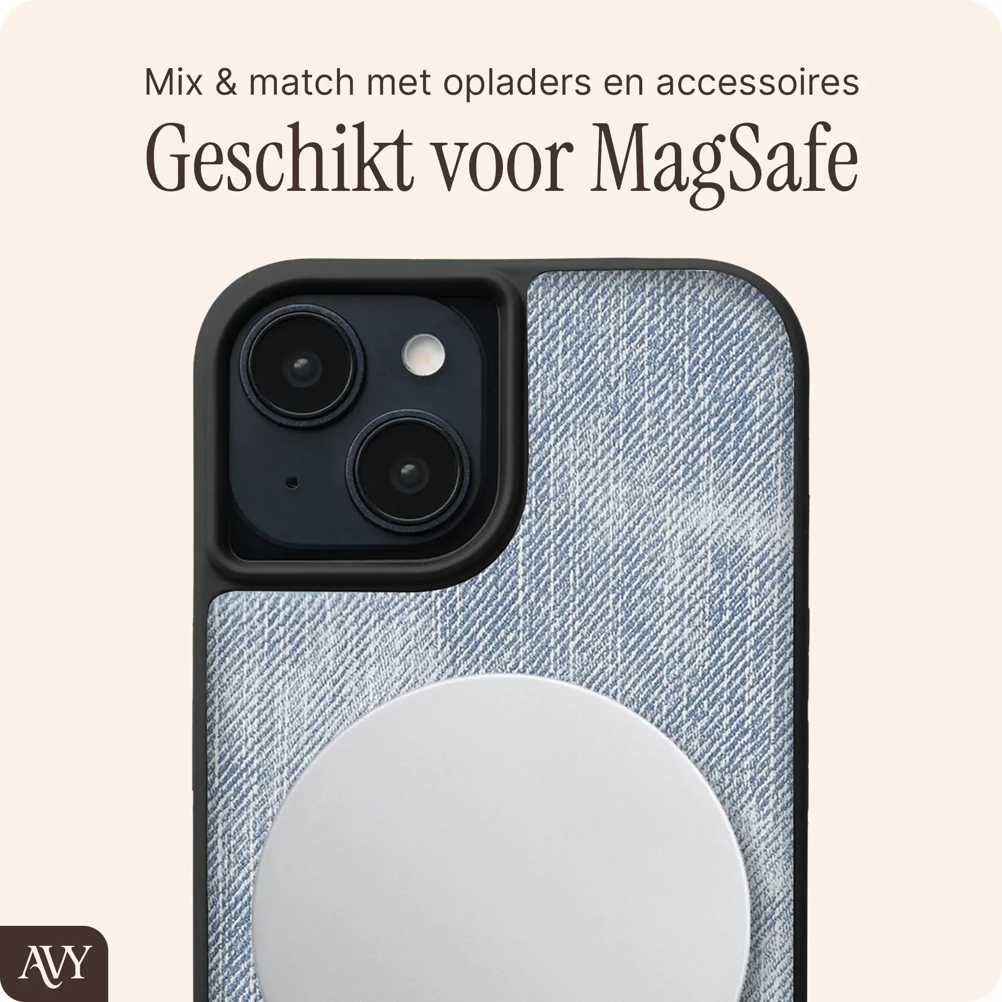 AVY Apple iPhone 15 - Essential Kit - Denim - Cupid Pearl afbeelding 6