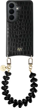 AVY Samsung Galaxy S26 - Essential Kit - Croco Zwart - Cupid Black