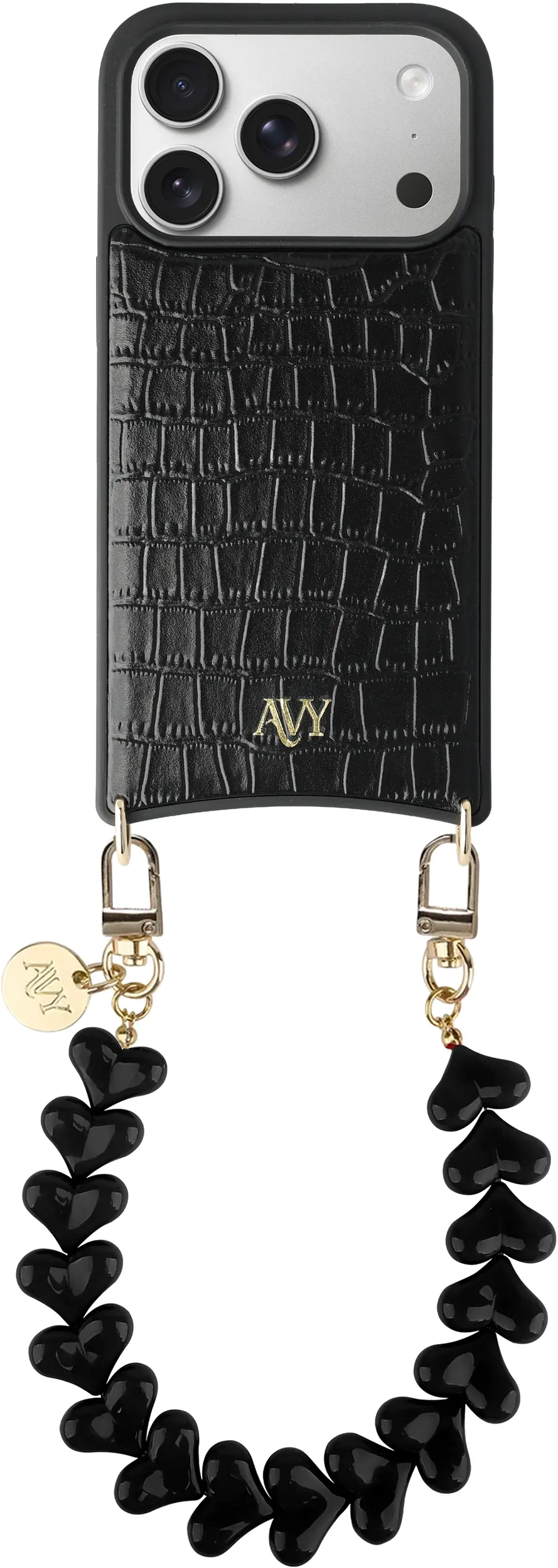AVY Apple iPhone 17 Pro - Essential Kit - Croco Zwart - Cupid Black afbeelding 1