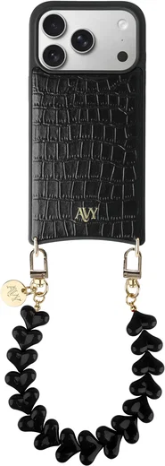 AVY Apple iPhone 17 Pro - Essential Kit - Croco Zwart - Cupid Black afbeelding 1