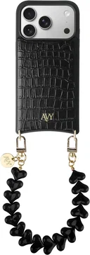AVY Apple iPhone 17 Pro - Essential Kit - Croco Zwart - Cupid Black