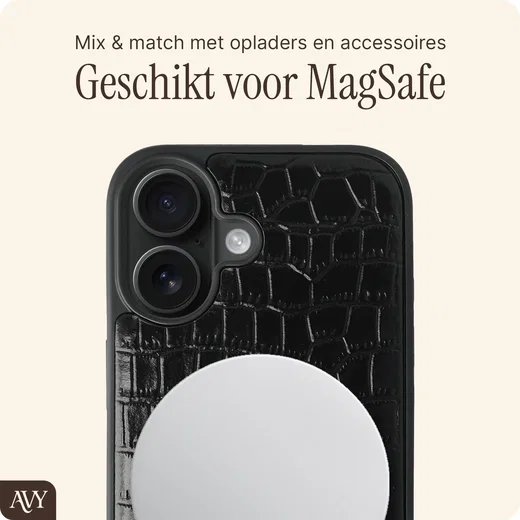AVY Apple iPhone 17 Pro Max - Essential Kit - Croco Zwart - Cupid Black afbeelding 7