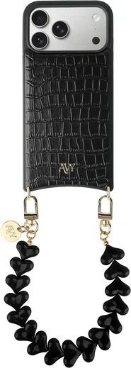 AVY Apple iPhone 17 Pro Max - Essential Kit - Croco Zwart - Cupid Black afbeelding 1