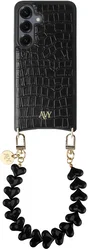AVY Samsung Galaxy S25 / S24 - Essential Kit - Croco Zwart - Cupid Black afbeelding