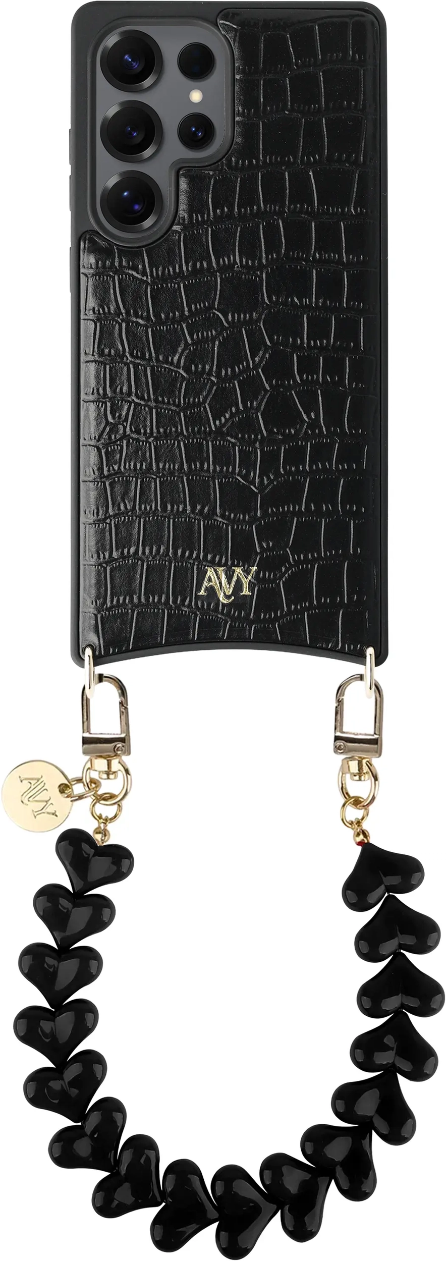AVY Samsung Galaxy S25 Ultra - Essential Kit - Croco Zwart - Cupid Black afbeelding 1