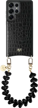 AVY Samsung Galaxy S25 Ultra - Essential Kit - Croco Zwart - Cupid Black