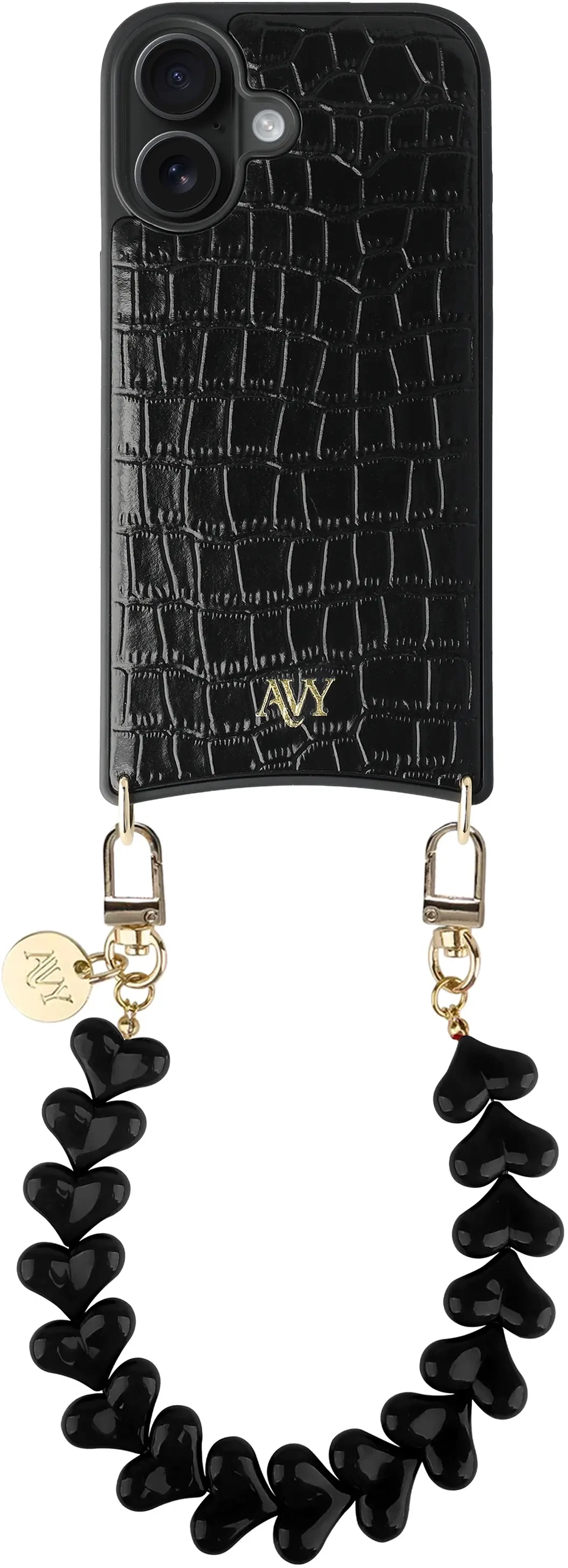AVY Apple iPhone 16 - Essential Kit - Croco Zwart - Cupid Black afbeelding 1