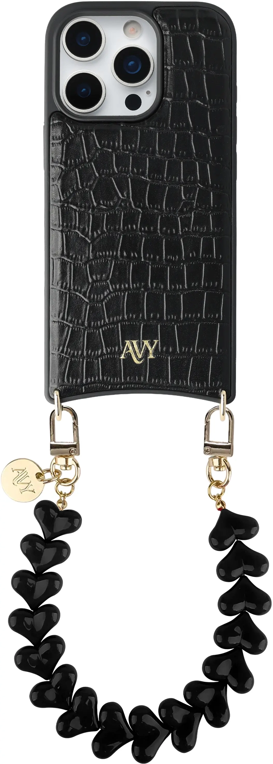 AVY Apple iPhone 16 Pro - Essential Kit - Croco Zwart - Cupid Black afbeelding 1