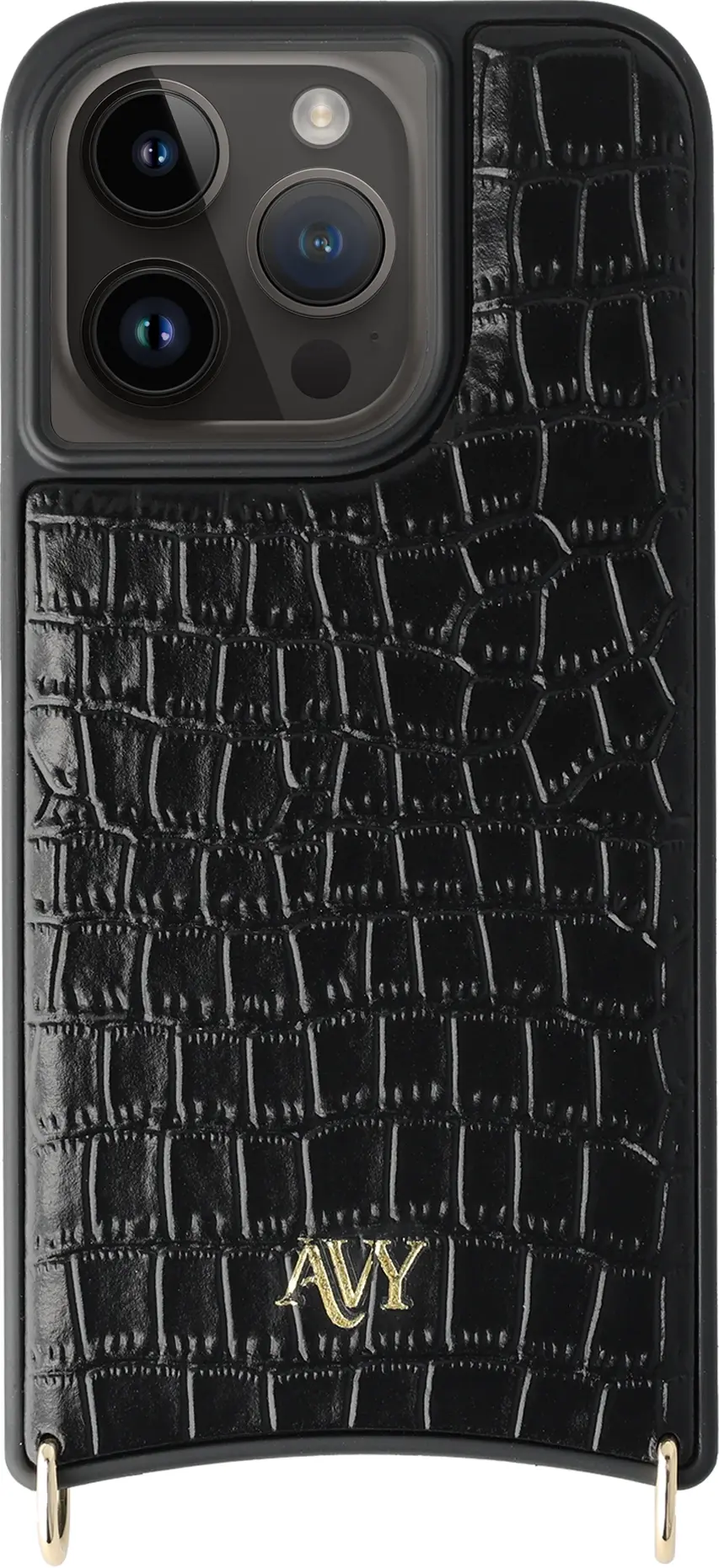 AVY Apple iPhone 14 Pro - Essential Kit - Croco Zwart - Cupid Black afbeelding 11