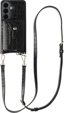 AVY Samsung Galaxy S26 Plus - Styled Kit - Croco Zwart - Long Leather