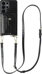 AVY Samsung Galaxy S26 Ultra - Styled Kit - Croco Zwart - Long Leather afbeelding