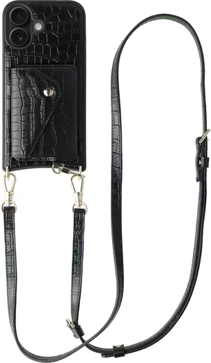 AVY Apple iPhone 17 - Styled Kit - Croco Zwart - Long Leather afbeelding 1