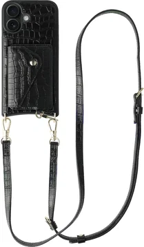 AVY Apple iPhone 17 - Styled Kit - Croco Zwart - Long Leather