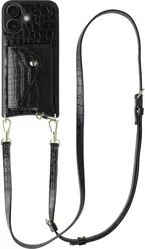 AVY Apple iPhone 17 - Styled Kit - Croco Zwart - Long Leather afbeelding