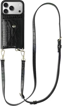 AVY Apple iPhone 17 Pro - Styled Kit - Croco Zwart - Long Leather