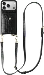 AVY Apple iPhone 17 Pro - Styled Kit - Croco Zwart - Long Leather afbeelding