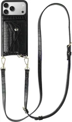 AVY Apple iPhone 17 Pro Max - Styled Kit - Croco Zwart - Long Leather afbeelding