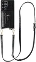 AVY Samsung Galaxy S25 Ultra - Styled Kit - Croco Zwart - Long Leather