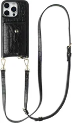 AVY Apple iPhone 16 Pro - Styled Kit - Croco Zwart - Long Leather afbeelding