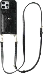 AVY Apple iPhone 16 Pro Max - Styled Kit - Croco Zwart - Long Leather afbeelding