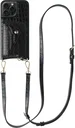 AVY Apple iPhone 15 Pro Max - Styled Kit - Croco Zwart - Long Leather
