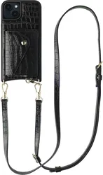 AVY Apple iPhone 14 / 13 - Styled Kit - Croco Zwart - Long Leather afbeelding