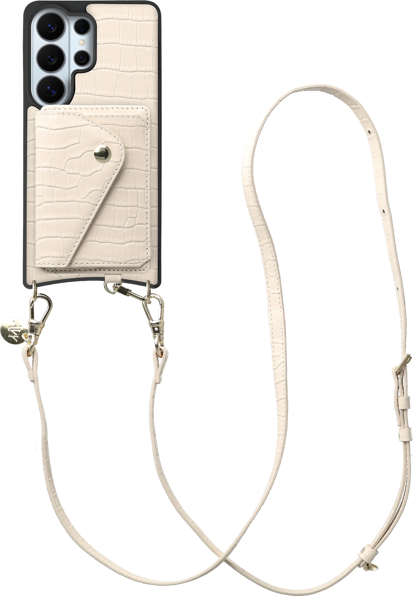 AVY Samsung Galaxy S26 Ultra - Styled Kit - Croco Beige - Long Leather afbeelding 1