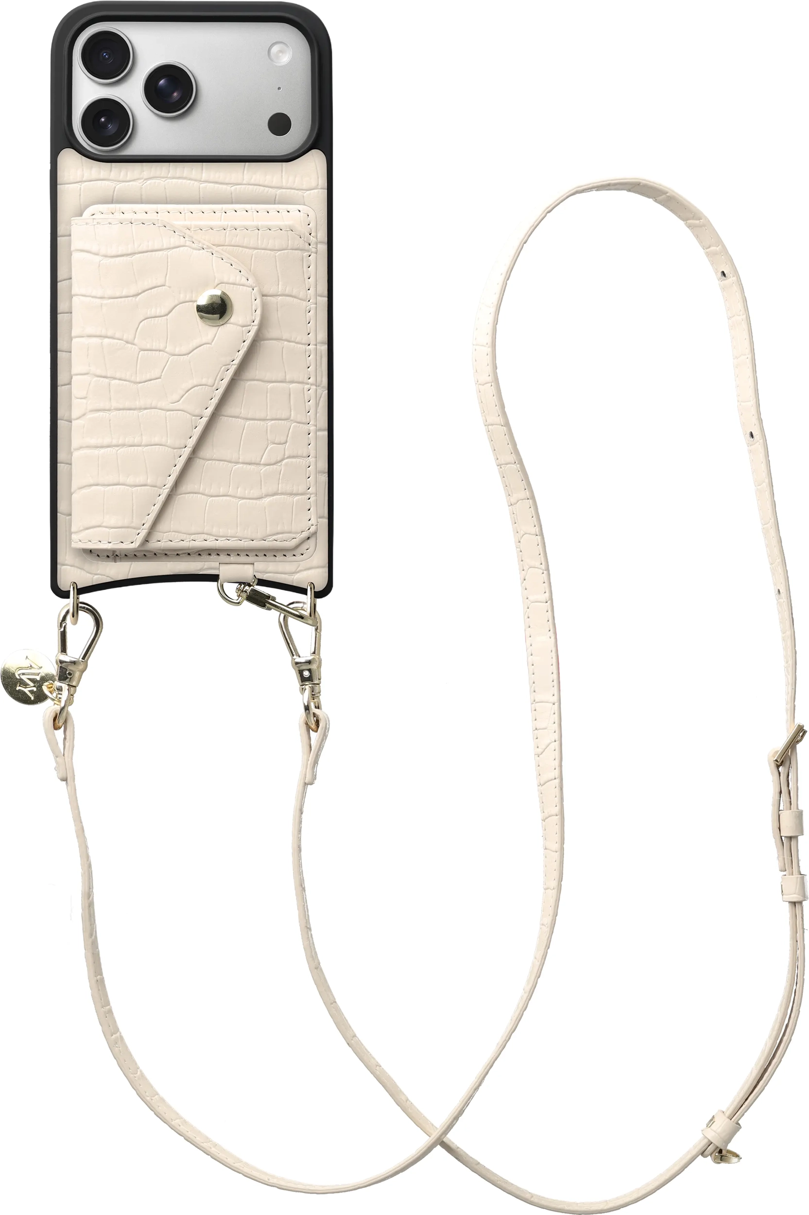 AVY Apple iPhone 17 Pro Max - Styled Kit - Croco Beige - Long Leather afbeelding 1