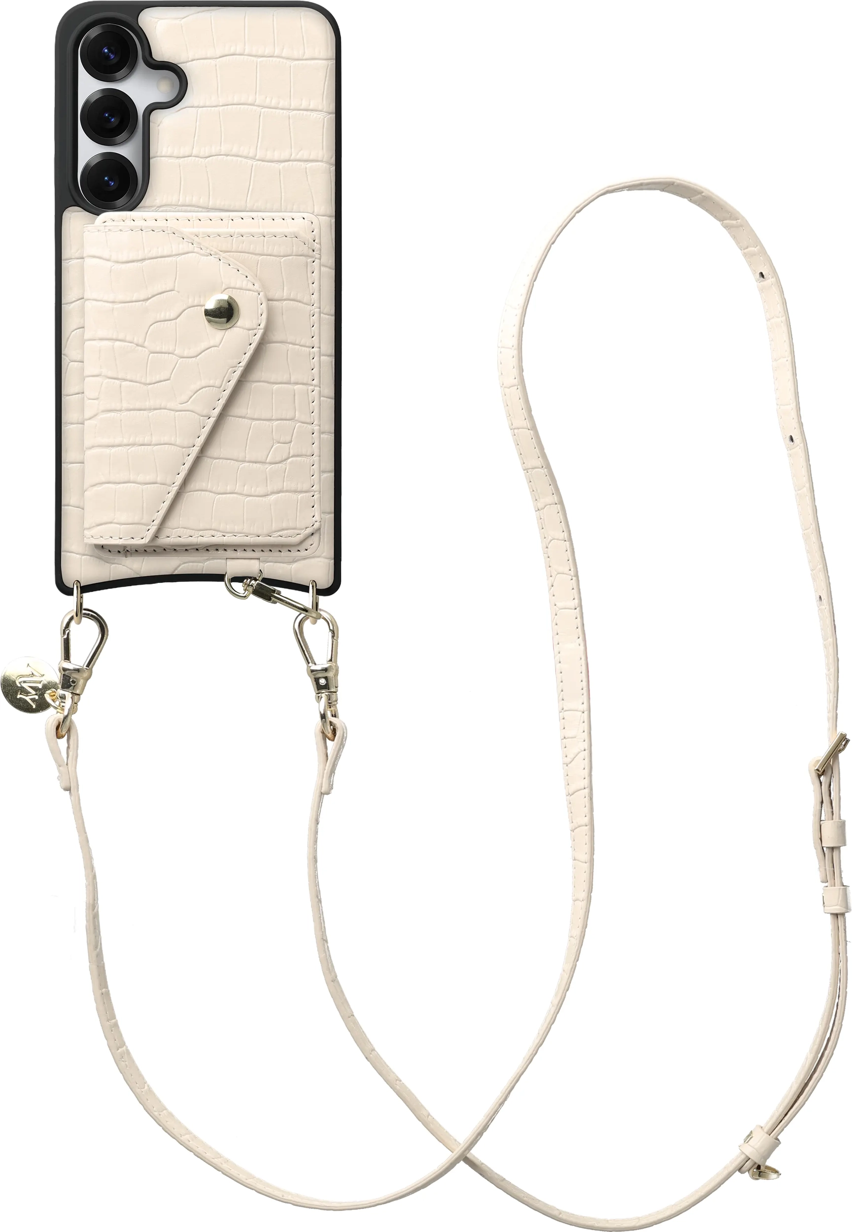 AVY Samsung Galaxy S25 / S24 - Styled Kit - Croco Beige - Long Leather afbeelding 1