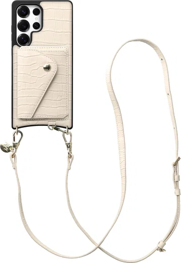 AVY Samsung Galaxy S25 Ultra - Styled Kit - Croco Beige - Long Leather afbeelding 1