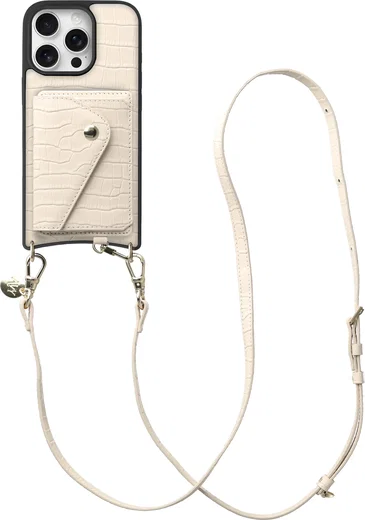 AVY Apple iPhone 16 Pro - Styled Kit - Croco Beige - Long Leather afbeelding 1