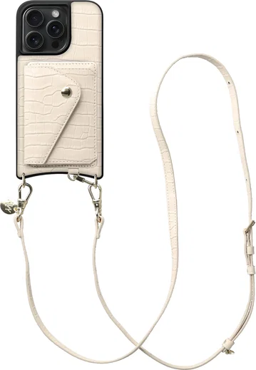AVY Apple iPhone 15 Pro Max - Styled Kit - Croco Beige - Long Leather afbeelding 1