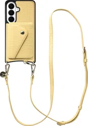 AVY Samsung Galaxy S26 Plus - Styled Kit - Croco Geel - Long Leather afbeelding