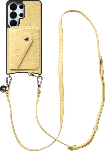 AVY Samsung Galaxy S26 Ultra - Styled Kit - Croco Geel - Long Leather afbeelding 1