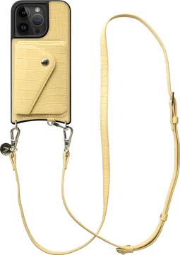 AVY Apple iPhone 15 Pro - Styled Kit - Croco Geel - Long Leather