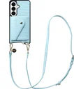 AVY Samsung Galaxy S26 - Styled Kit - Croco Blauw - Long Leather