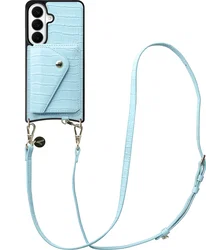 AVY Samsung Galaxy S26 Plus - Styled Kit - Croco Blauw - Long Leather afbeelding