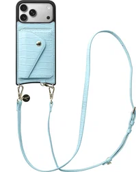 AVY Apple iPhone 17 Pro Max - Styled Kit - Croco Blauw - Long Leather afbeelding