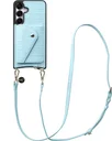 AVY Samsung Galaxy S25 / S24 - Styled Kit - Croco Blauw - Long Leather