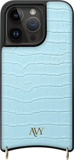 AVY Apple iPhone 15 Pro - Styled Kit - Croco Blauw - Long Leather afbeelding 14