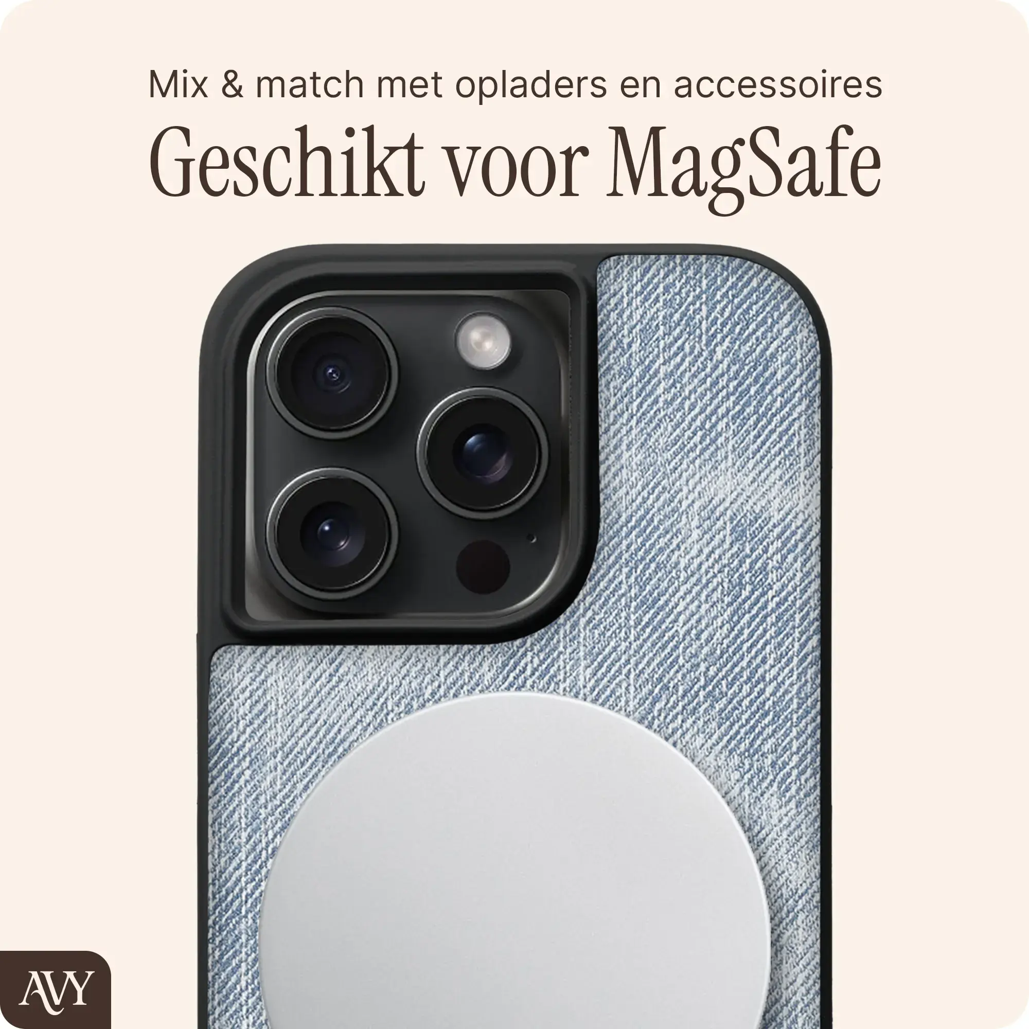 AVY Apple iPhone 15 Pro Max - Styled Kit - Denim - Long Denim afbeelding 7