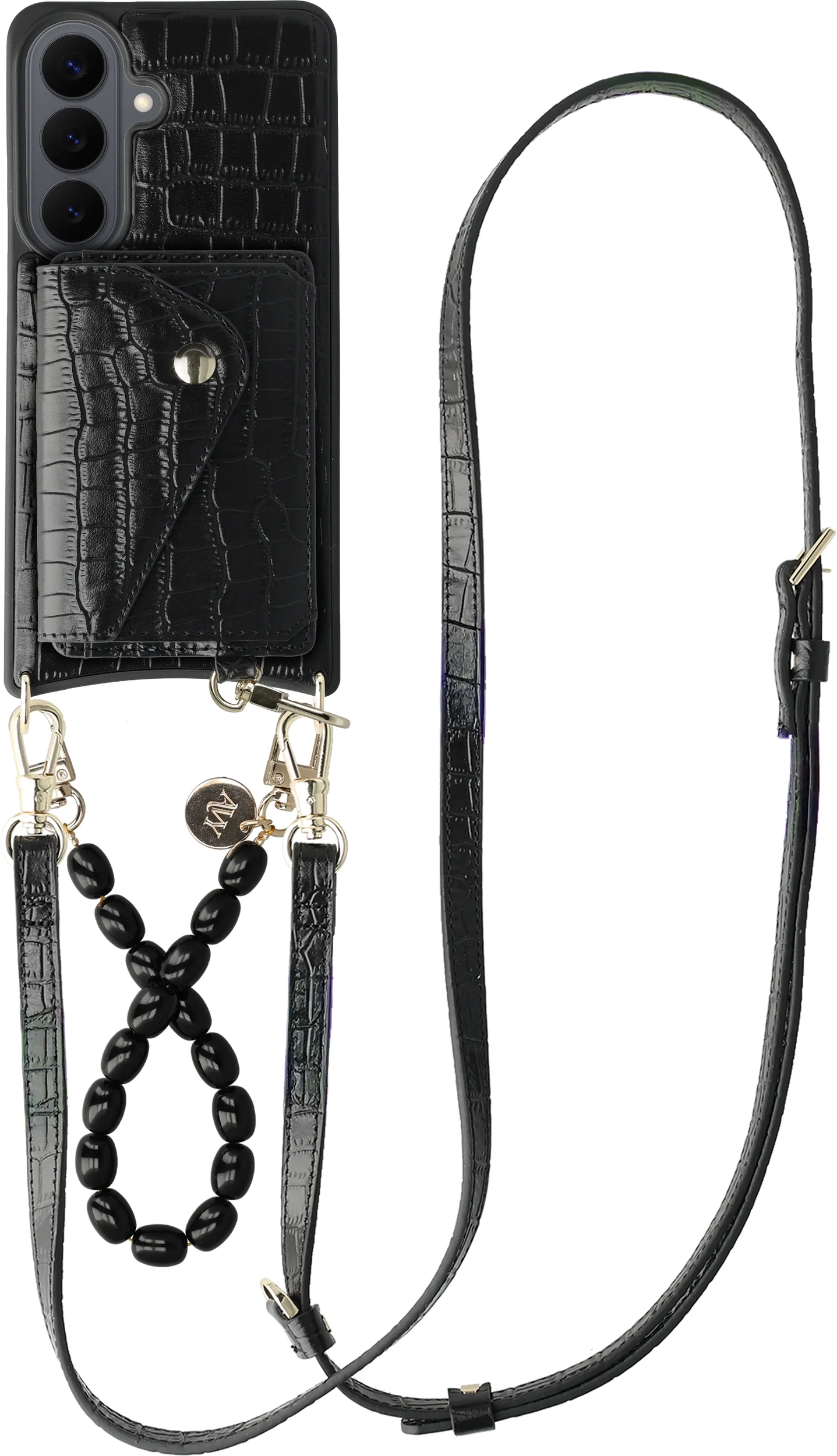 AVY Samsung Galaxy S26 - Styled Kit - Croco Zwart - Rosario Leather Set afbeelding 1